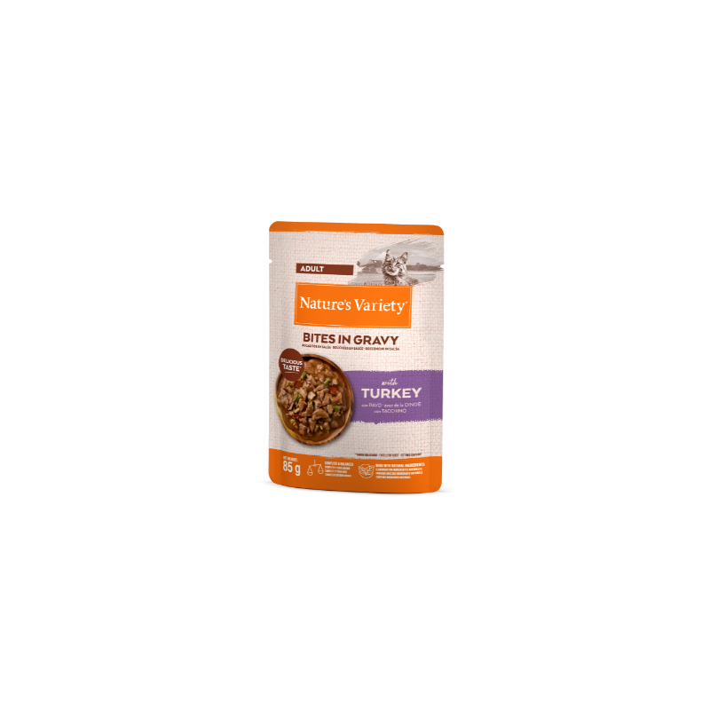 NV Chat pochon bouchées en sauce dinde 85 g NV Chat pochon bouchées en sauce dinde 85 g
