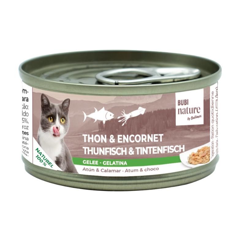 Bubi Nature Chat Thon et Encornet en Gelée 70 g Bubi Nature Chat Thon et Encornet en Gelée 70 g