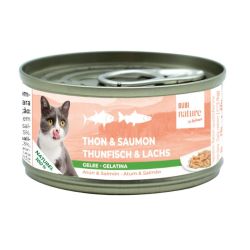 Bubi Nature Chat Thon et Saumon en Gelée 70 g