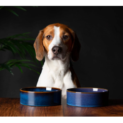 SCRUFFS BOWL REACTIVE GLAZE BLUE 15CM