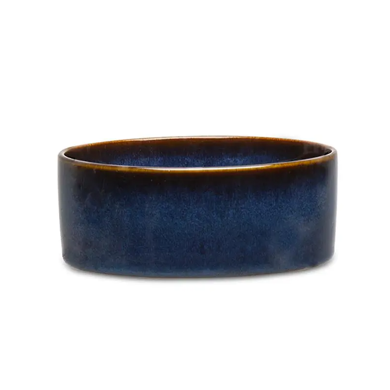 SCRUFFS BOWL REACTIVE GLAZE BLUE 15CM