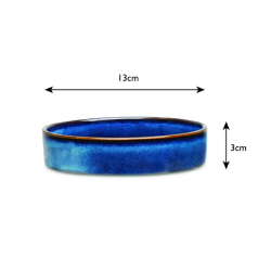 SCRUFFS BOWL PLAT REACTIVE GLAZE BLUE 13CM