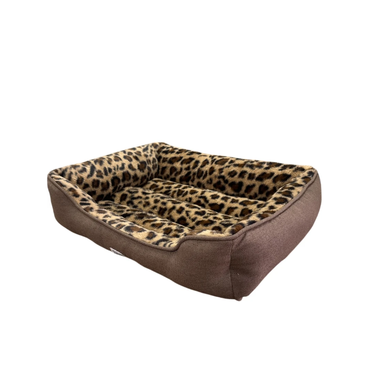 PANIER RECTANGLE ANTIDERAPANT LEOPARD 47x37x15CM