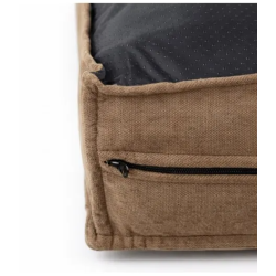 MATELAS ANTIDERAPANT DEHOUSSABLE MARRON - 88X76X13CM