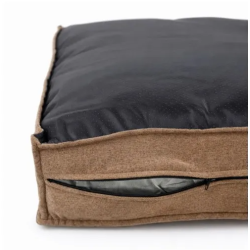 MATELAS ANTIDERAPANT DEHOUSSABLE MARRON - 68X56XH12CM