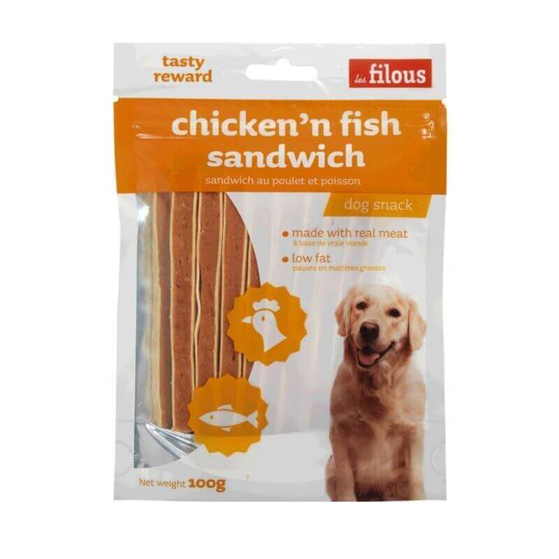 Friandises Chicken'n Fish sandwich 100g