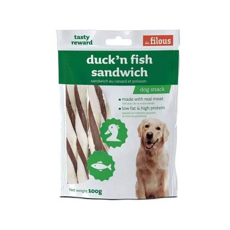 Friandises Duck'n Fish sandwich 100g Friandises Duck'n Fish sandwich 100g