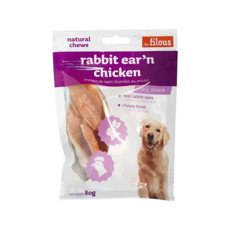 Friandises Rabbit Ear'n Chicken 80g