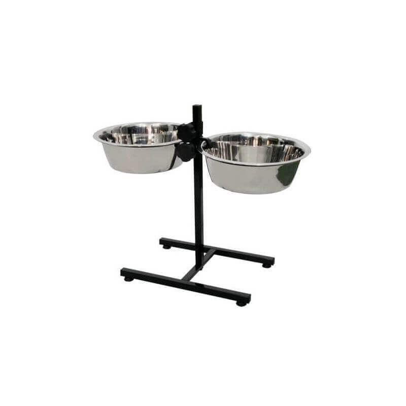 Support ajustable double + 2 gamelles 2,8L