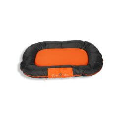 Coussin rectangulaire L noir rouge