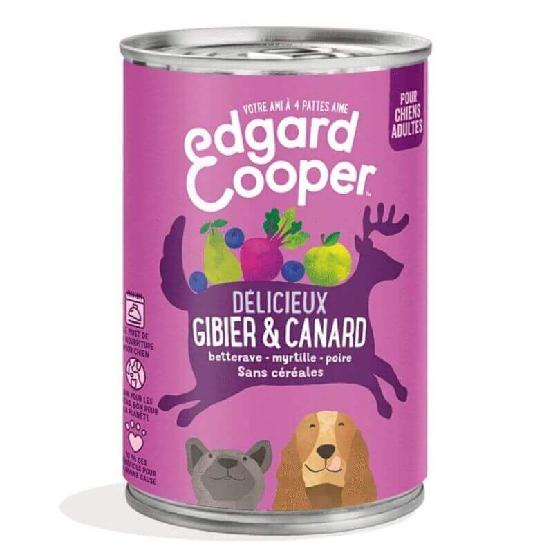 Boîte chien Gibier et Canard 400g Edgar Cooper Boîte chien Gibier et Canard 400g Edgar Cooper