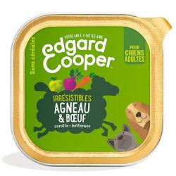 Barquette chien Agneau et Boeuf 150g Edgar Cooper