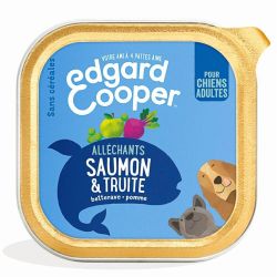 Barquette chien Saumon et Truite 150g Edgar Cooper