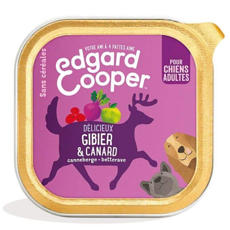 Barquette chien Gibier et Canard 150g Edgar Cooper