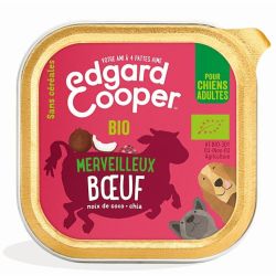 Barquette chien Boeuf bio 100g Edgar Cooper