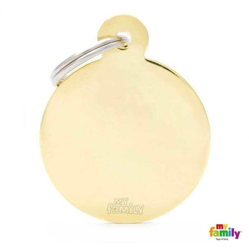 Médaille Basic grand cercle doré