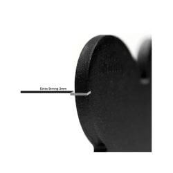 Médaille Basic grand cercle cœur noir