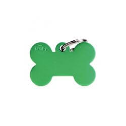 Médaille Basic grand os alu vert
