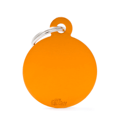 Médaille Basic grand cercle alu orange