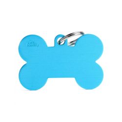 Médaille Basic grand os XL alu azur