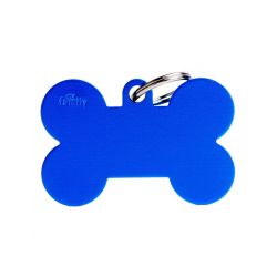 Médaille Basic grand os XL alu bleu