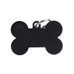 Médaille Basic grand os XL alu noir