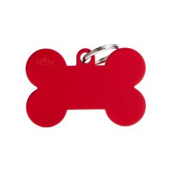 Médaille Basic grand os XL alu rouge