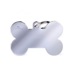 Médaille Basic grand os XL alu chrome