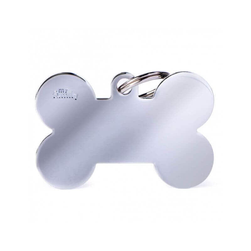 Médaille Basic grand os XL alu chrome Médaille Basic grand os XL alu chrome