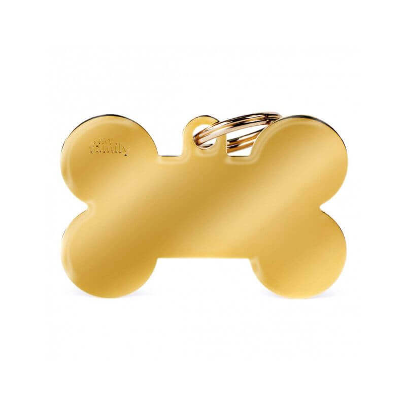 Médaille Basic grand os XL laiton doré