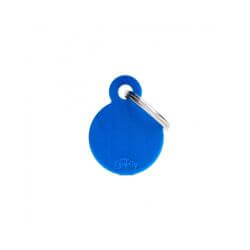 Médaille Basic Petit cercle alu bleu