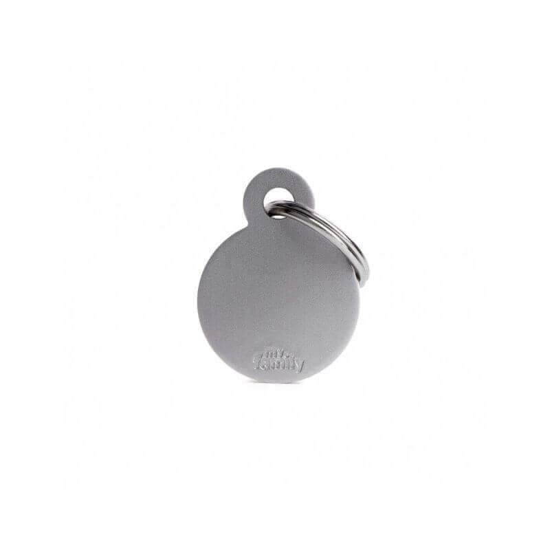 Médaille Basic Petit cercle alu gris Médaille Basic Petit cercle alu gris