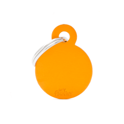 Médaille Basic Petit cercle alu orange