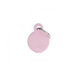 Médaille Basic Petit cercle alu rose