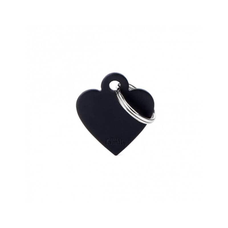 Médaille Basic petit cœur alu noir Médaille Basic petit cœur alu noir
