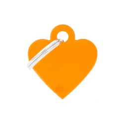 Médaille Basic petit cœur alu noir