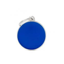 Médaille Basic Handmade grand cercle bleu