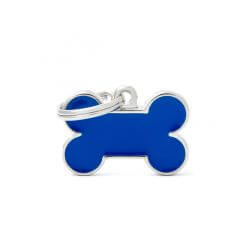 Médaille Basic Handmade petit os bleu