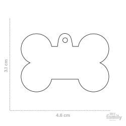 Médaille Basic grand os XL laiton doré