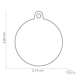 Médaille Basic Petit cercle alu rouge