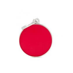 Médaille Basic Handmade grand cercle rouge