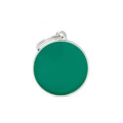 Médaille Basic Handmade grand cercle vert