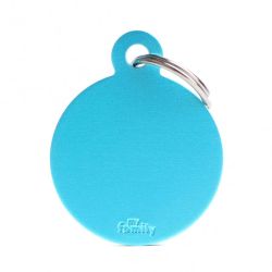 Médaille Basic grand cercle alu azur