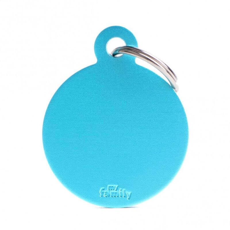 Médaille Basic grand cercle alu azur Médaille Basic grand cercle alu azur
