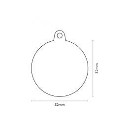 Médaille Basic grand cercle alu azur