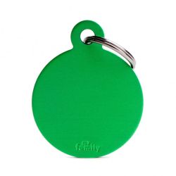 Médaille Basic grand cercle alu vert