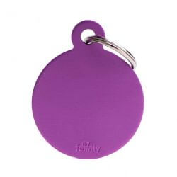 Médaille Basic grand cercle alu violet