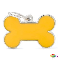 Médaille Basic Handmade grand os jaune
