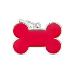 Médaille Basic Handmade grand os rouge