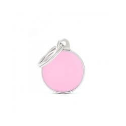 Médaille Basic Handmade petit cercle rose